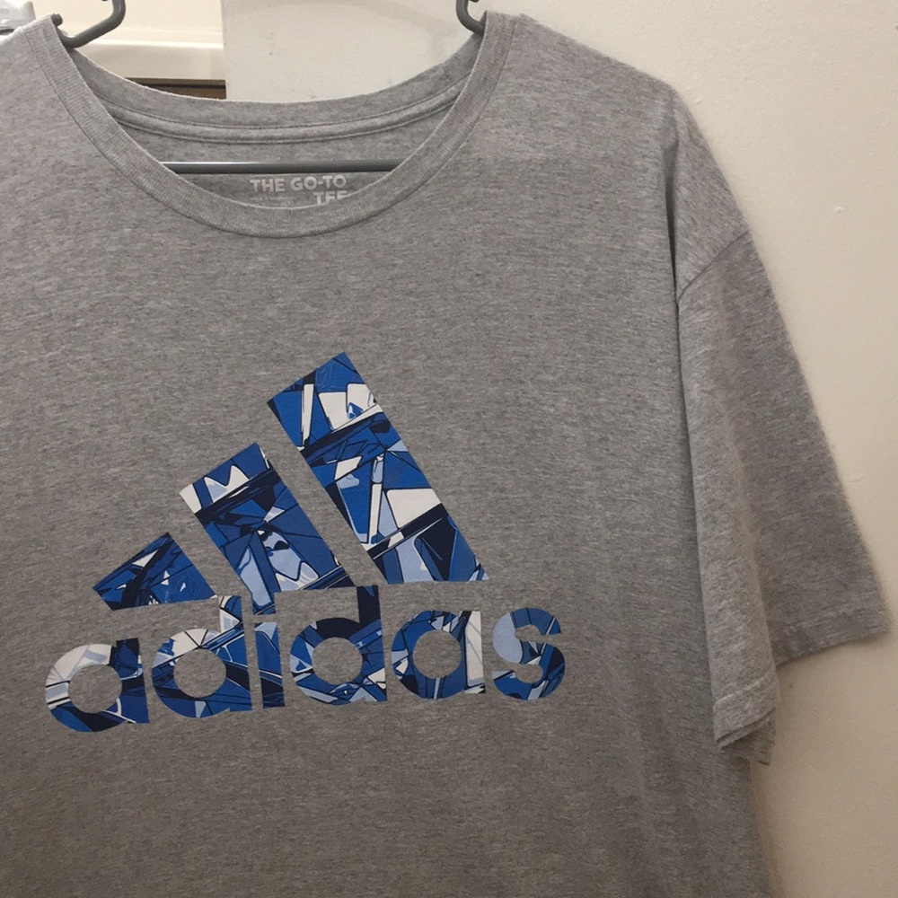 Adidas - Gray & Blue Shortsleeve “The Go-To Tee”